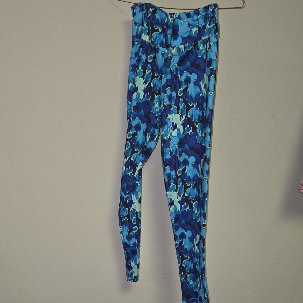 Zone Pro Blue Patterned Leggings